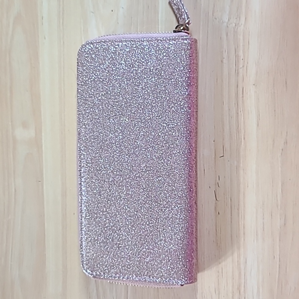 Pink glitter wallet!